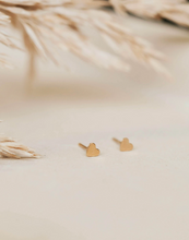Load image into Gallery viewer, hello adorn tiny heart studs | 14kt gold fill + sterling silver