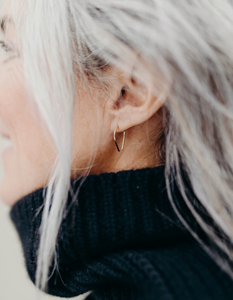 hello adorn tiny horseshoe earrings | 14kt gold fill + sterling silver