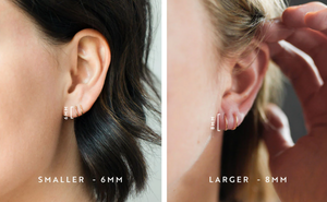 hello adorn tiny twist earrings | gold + silver