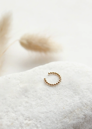 hello adorn beaded ear cuff | gold + silver