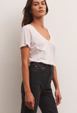 Load image into Gallery viewer, z supply white burnout pocket tee