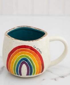 natural life artisan rainbow cup of happy mug