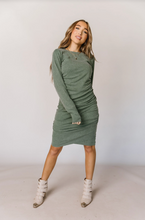 Load image into Gallery viewer, AA rosemary ruched long sleeve dress