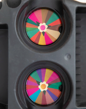 Load image into Gallery viewer, floral rainbow color wheel car coasters