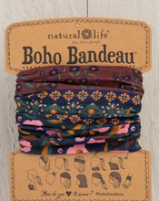 Load image into Gallery viewer, natural life full boho bandeau wine floral border