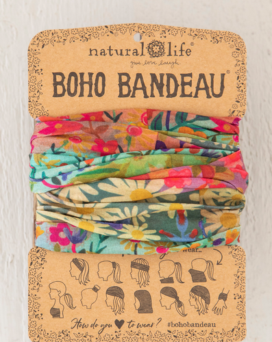 natural life full boho bandeau wildflower border