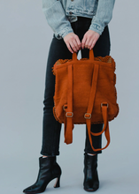 Load image into Gallery viewer, rust diamond textured backpack