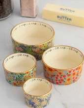 Load image into Gallery viewer, natural life ceramic nesting measuring cups - multi floral