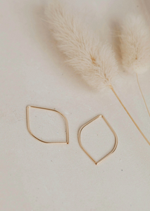 hello adorn mini petal earrings | 14kt gold fill + sterling silver