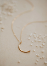 Load image into Gallery viewer, hello adorn mini moon pendant | 14kt gold fill
