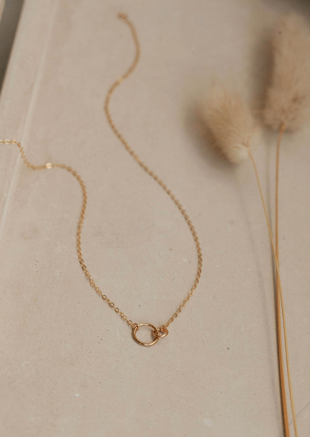 hello adorn tiny links necklace 14kt gold fill