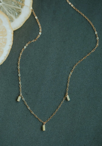 hello adorn gemma trio citrus necklace - 14kt gold fill