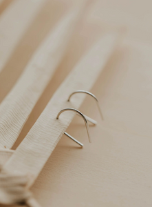 hello adorn tiny horseshoe earrings | 14kt gold fill + sterling silver