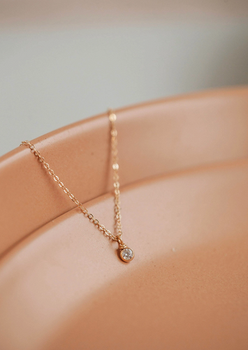 hello adorn solitaire necklace