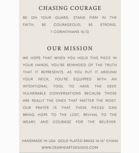 chasing courage christian necklace