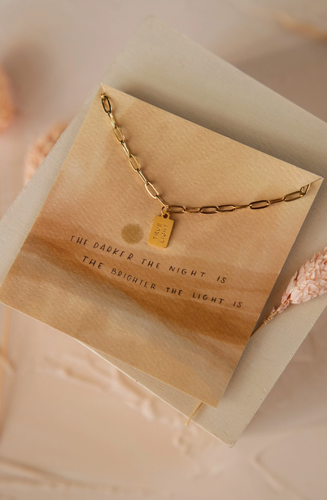 true light mini tag christian necklace