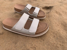 Load image into Gallery viewer, beige double strap slide sandals