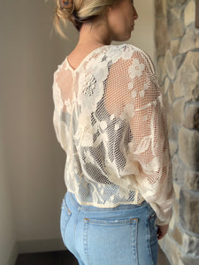 vintage lover lace cardigan top