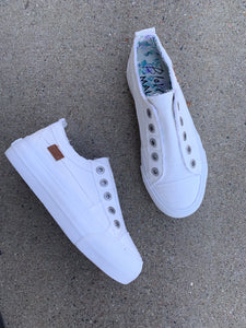 blowfish white slip-on sneakers