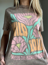 Load image into Gallery viewer, wild love mocha mineral washed graphic tee