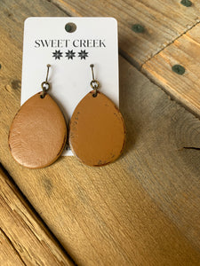 sweet creek mini classic teardrop leather earrings | 9 colors
