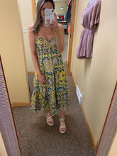 Load image into Gallery viewer, moroccan tile tie back midi dress