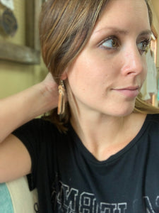 braided leather earrings