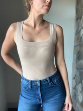 Load image into Gallery viewer, ribbed square neck bodysuit | 2 colors