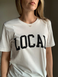 local vintage white graphic tee