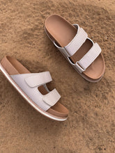 Load image into Gallery viewer, beige double strap slide sandals