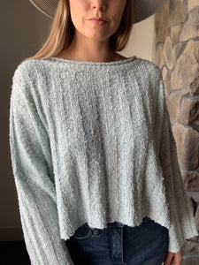 two-tone mint sweater