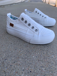 blowfish white slip-on sneakers