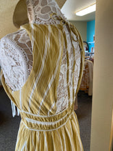 Load image into Gallery viewer, yellow + ivory stripe cotton midi dress