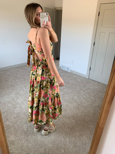 floral garden midi dress