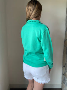 rome burnout fleece half-zip sweatshirt | 2 colors