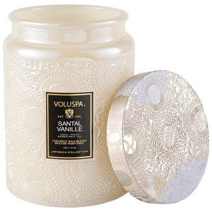 voluspa santal vanille 18oz large jar candle