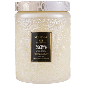 voluspa santal vanille 18oz large jar candle