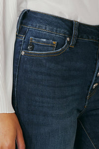 kancan classic dark button skinny jeans
