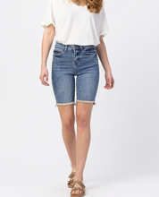 Load image into Gallery viewer, JUDY BLUE HIGH RISE CUT-OFF BERMUDA SHORTS | S-3XL