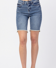 Load image into Gallery viewer, JUDY BLUE HIGH RISE CUT-OFF BERMUDA SHORTS | S-3XL