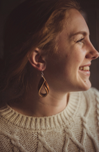 Load image into Gallery viewer, double hoop leather earrings | 3 colors