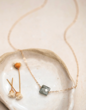Load image into Gallery viewer, hello adorn moss aquamarine necklace