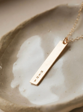 Load image into Gallery viewer, hello adorn mama vertical bar necklace