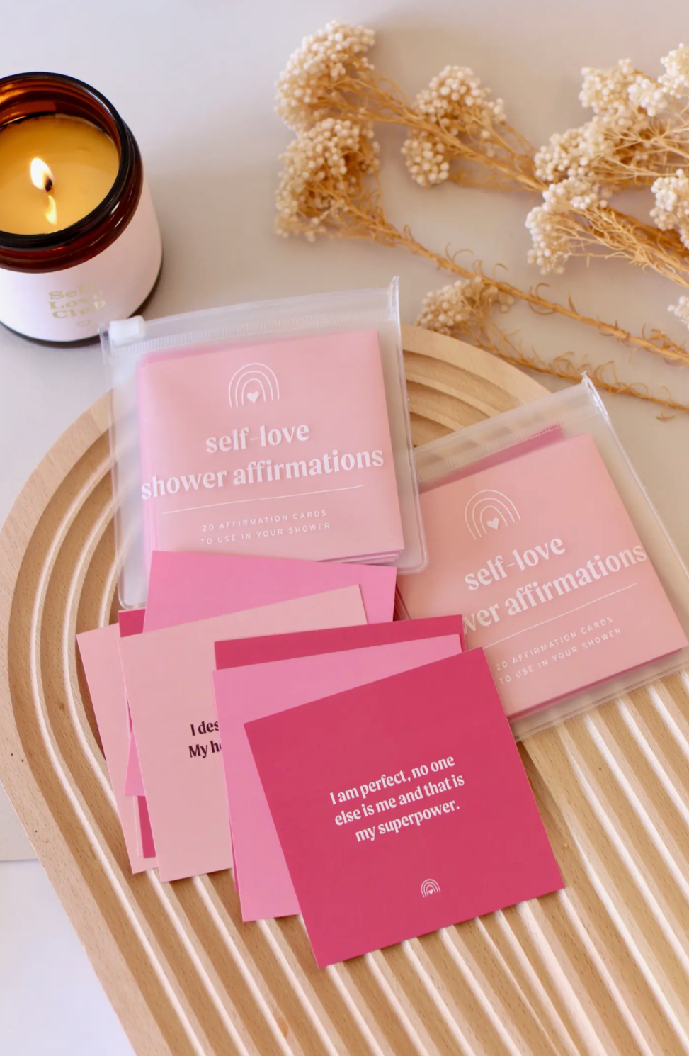 self-love shower affirmations set