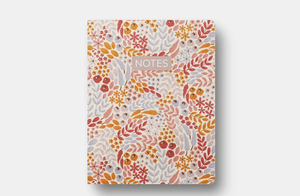 marigold wildflowers lay flat lined journal notebook