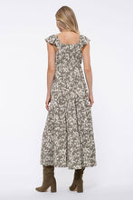 Load image into Gallery viewer, OLIVE FLORAL TIERED MAXI DRESS | PLOVER PICK UP ONLY