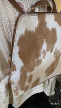 Load image into Gallery viewer, tan cowhide leather backpack