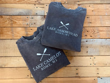 Load image into Gallery viewer, lake arrowhead charcoal corded sweatshirt