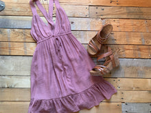 Load image into Gallery viewer, mauve cross back dress