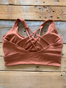 buttery-soft strappy sports bra | 4 colors